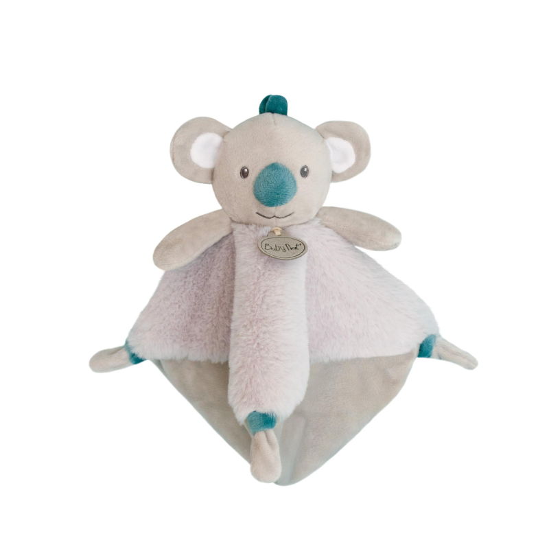 Baby club Doudou plat koala gris orange 25 cm